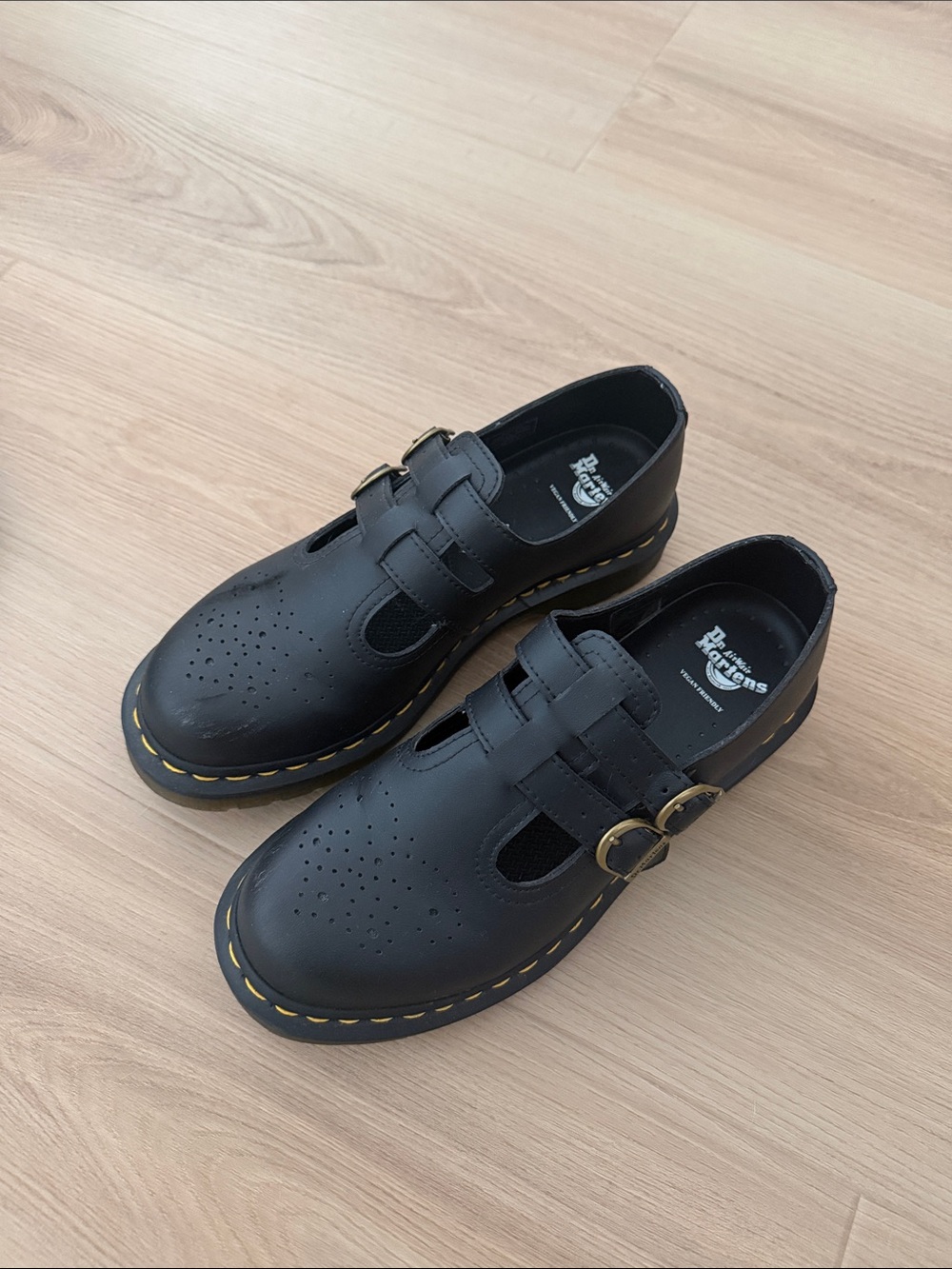 Dr. Martens Black Leather Mary Jane Shoes